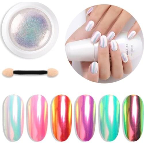 Colorful Shining Powder Nail Art Shining Glitter Mermaid Magic Powder Nail Art Decoration Mirror Mermaid Effect Glitter