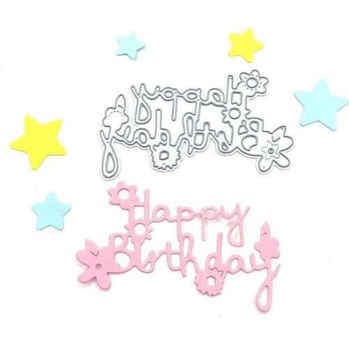 Julyarts Happy Birthday Letter Lace Stencils For Card Making Natale For DIY Scrapbooking Photo Album Embossing paper Cards
