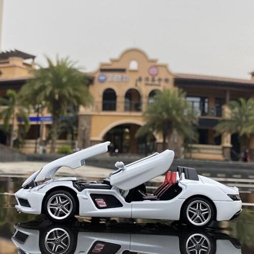1:32 SLR Roadster Car Model Diecast Metal Racing Supercar Model Sports Alloy Open Simulation Collectible Boys Gift Childrens Toy