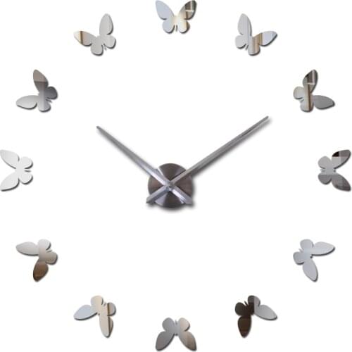 New sale wall clock clocks reloj de pared watch 3d diy Acrylic mirror Stickers Quartz Modern Home Decoration