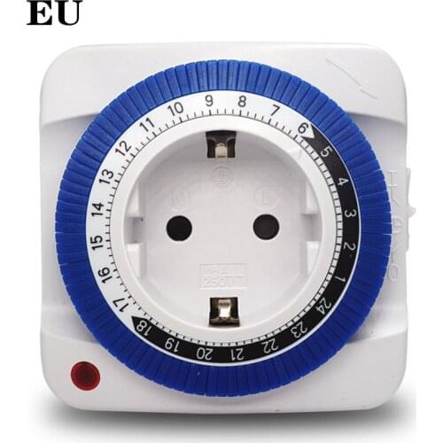 New 24 Hour Timer Switch Mechanical Charging Motor Automatic Power Off Socket Household Smart Protector Timing Socket