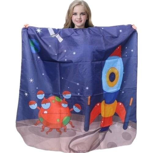 Salon Kids Hairdressing Cape Hairdresser Cartoon Pattern Haircut Styling Gown Barber Shop Household Child Hair cut Cape Apron