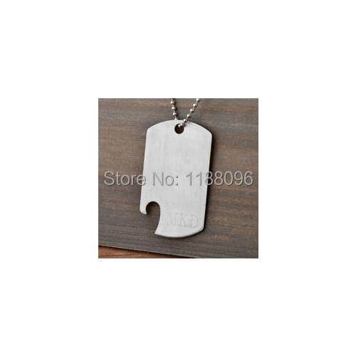 Custom Personalized Dog Tag Bottle Opener Gift Man Boy Birthday Christmas cheap custom stainless steel dog tag Bottle Opener
