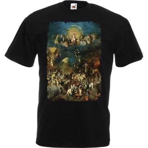 The Last Judgement Catholic Christian t-shirt Jesus Final Judgment cotton black