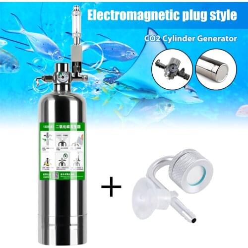 Professional CO2 Generator System Kit Stainless Steel CO2 Cylinder Generator System Carbon Dioxide Reactor Aquarium Accessories