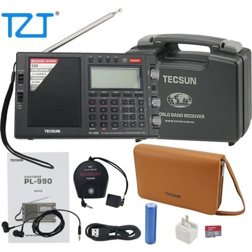Tecsun Radio 64-108MHz PL-990 Portable Full Band Radio Receiver FM LW MV SW SSB Radio DSP Music Speaker