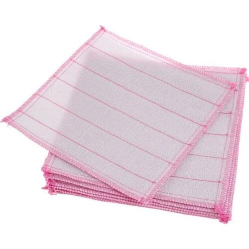 10PCS/LOT White Non-stained Bamboo Fiber Wipes Water Stains Clean Dishcloth Wash The Dishes Cloth Kitchen Tools