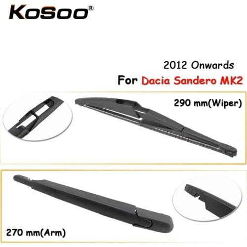 KOSOO Auto Rear Window Windshield Wiper Blades Arm Car Wiper Blade For Dacia Sandero MK2 ,290mm 2012-,Car Accessories Styling