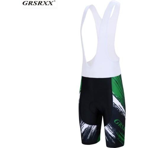 GRSRXX Summer Pro Cycling Bib Shorts Anti-UV Shockproof 5D Gel Padded Shorts Quick-Dry MTB Bike Bicycle Racing Bib Shorts