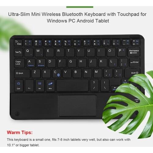 Ultra-Slim Mini Wireless Bluetooth Keyboard with Touchpad For ipad Android Phone Tablet PC Windows 7inch Wireless keyboard