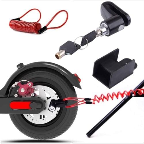 Anti-Theft Disc Brakes Lock with Steel Wire for Xiaomi M365/PRO Electric Scooter Skateboard Wheels Lock Disc Brake