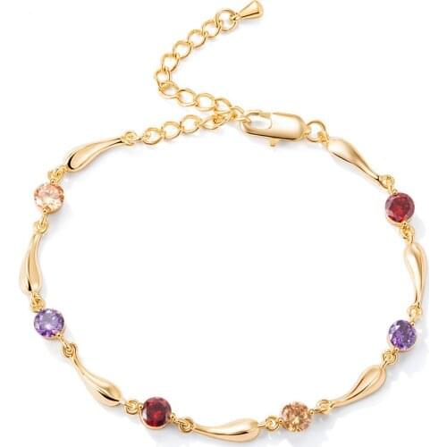 New listing Product Concise Drip The Shape Of Zirconium Stone Anklet European anklets for women wholesale Factory Fashion