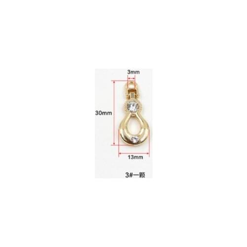 02 High-grade metal alloy zipper pull piece hanging DIY accessories invisible zipper package accessories
