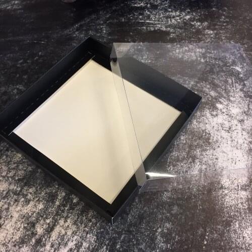 10 Pcs White Brown Craft Cake Cardboard Box Packaging Clear PVC Window Transparent Lid Cookie Candy Wedding Clothes Gift Favors