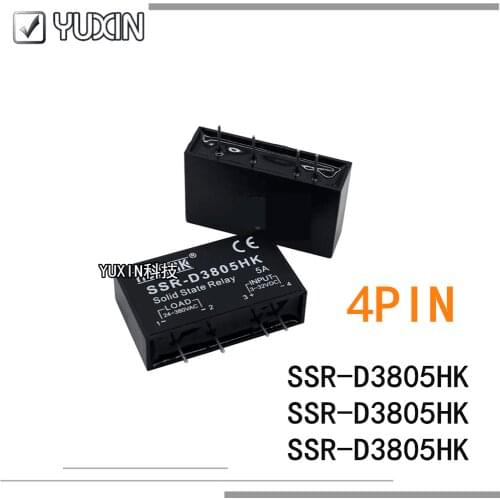 10PCS/LOT 100%Original&New Relay SSR-D3803HK SSR-D3805HK SSR-D3808HK 3A 5A 8A 4PIN Solid State Relay SSR D3805HK