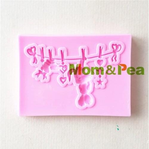 Mom&Pea 1437 Free Shipping Hung Rabbit Mold Cake Decoration Fondant Cake 3D Mold Soap Mold Food Grade