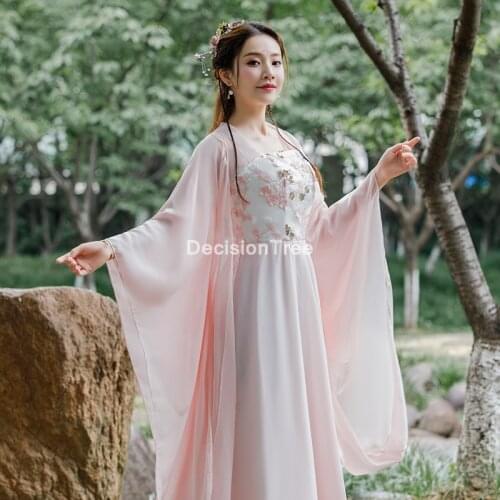 2021 traditional chinese clothing women hanfu fairy dress ancient han dynasty princess national stage folk dance festival outfit