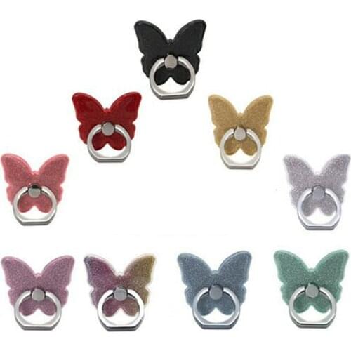 360 Degree Shinning Butterfly Finger Ring Universal Animal Smartphone Stand Holder Mobile Phone Holder Stand For All Phone