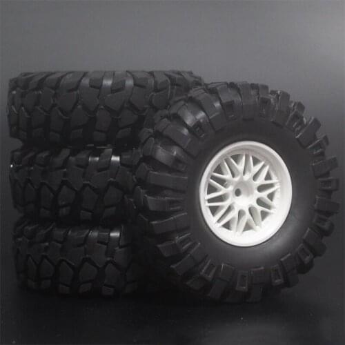 4PCs Rubber 108mm 1.9'' Rock Crawler Tyre Sponge inserts Included Wheels Rim For 1:10 Scale RC Model Car Tamiya CC01 D90