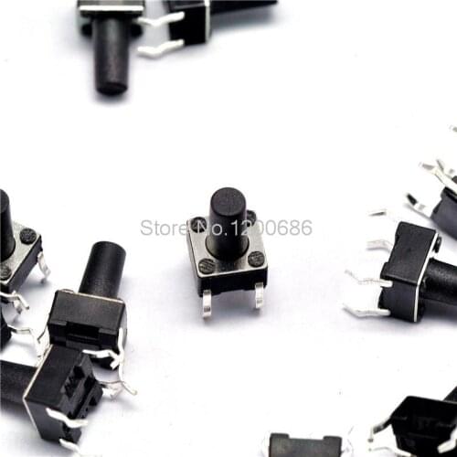 6 * 6 * 10MM touch switch vertical 4 feet micro switch / button switch