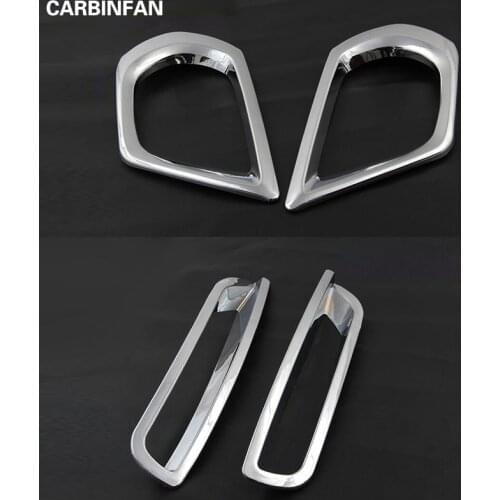 ABS Front Rear fog light lamp frame stick styling ABS Chrome cover trim 4pcs/set For Subaru Forester 2013 2014 2015 2016