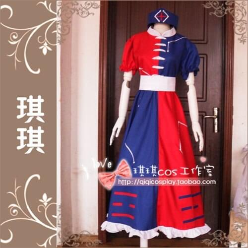 Touhou Project Yagokoro Eirin anime Cosplay Costume with hat 11