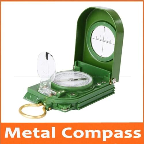 Army Green mountaineering camping Compass Pocket Watch Style Foldable Outdoor exploration Tourism Compass with Ruler Scale