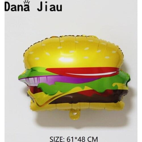 Dana Jiau big hamburg balloon boy happy birthday party food decoration cake shop inflatable balloons event air balls kids toy