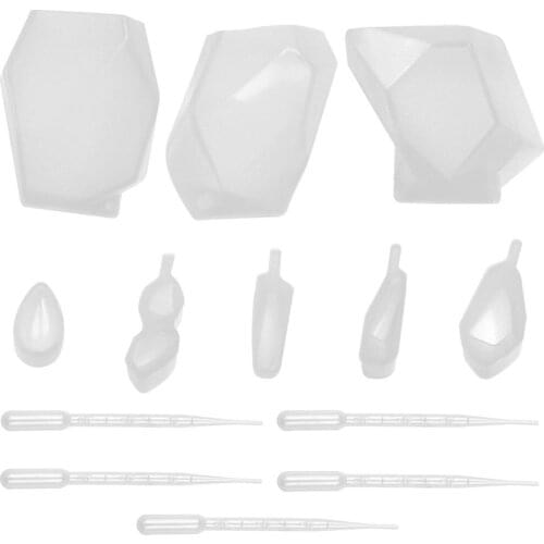 Epoxy Resin Silicone Mold Handmade Jewelry Making Crystal Earrings Necklace Mould DIY Tool Epoxy Resin Craft Geometric Pendant