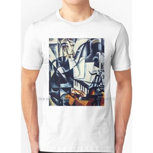 Lyubov Popova " The Pianist " T Shirt 100% Pure Cotton The Pianist Pianist Piano Player Cubism Abstract Art Modern Art