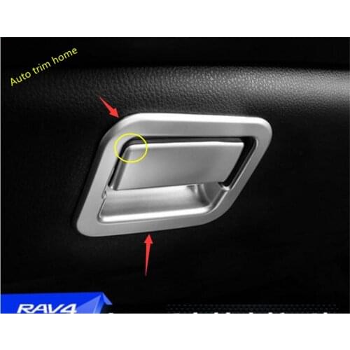 Lapetus Accessories Copilot Storage Box Sequins Cover Interior Trim 2 Pcs / Set For TOYOTA RAV4 RAV 4 2016 2017 2018 ABS