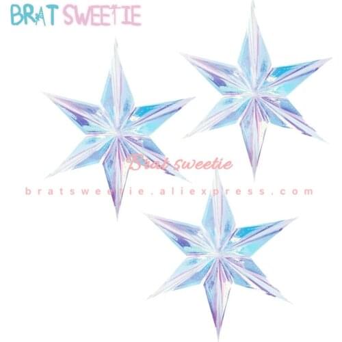 Ice Queen Princess Party Iridescent Star Girls Under the Sea Mermaid Birthday Party Decorations Kids Party Supplies