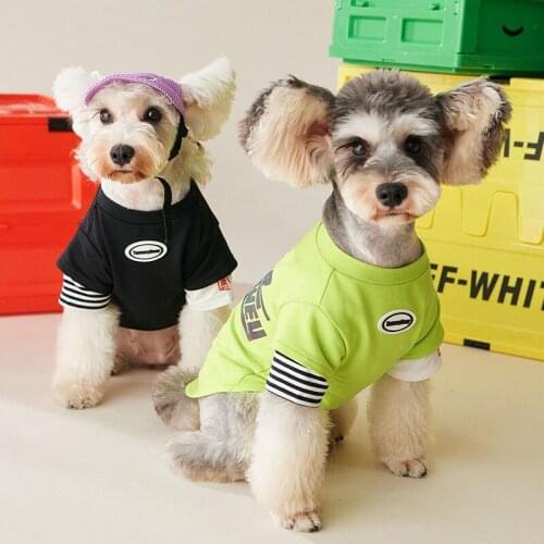 Fashion Fake 2 Pieces Dog Clothes Autumn Winter Warm Clothes For Small Large Dogs Pet Clothing Sweater For Bulldog Corgi A0007