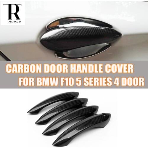 F10 Carbon Fiber Exterior Decorated Door Handle Sticker Cover Trim for BMW F10 520i 528i 530i 535i 520d 525d 528d 530d 535d M5