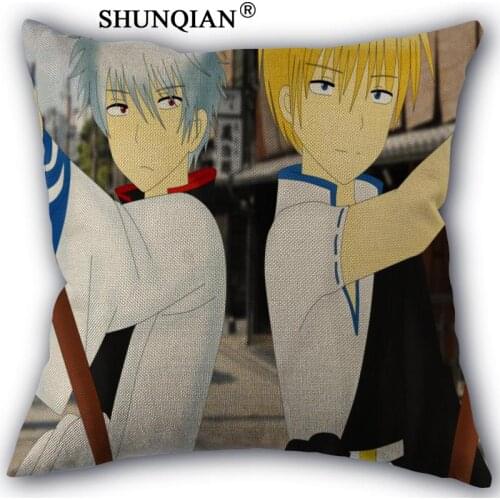 New Arrival Gintama Custom cotton Pillowcases zipper Custom Pillow Case More Size Custom your image gift