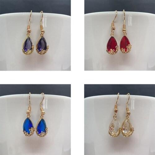 Charm Jewelry Drop-shaped Lady Exquisite Crystal DIY Earrings Chinese Popular Fashion New Products Making Holiday Jewelry Gifts