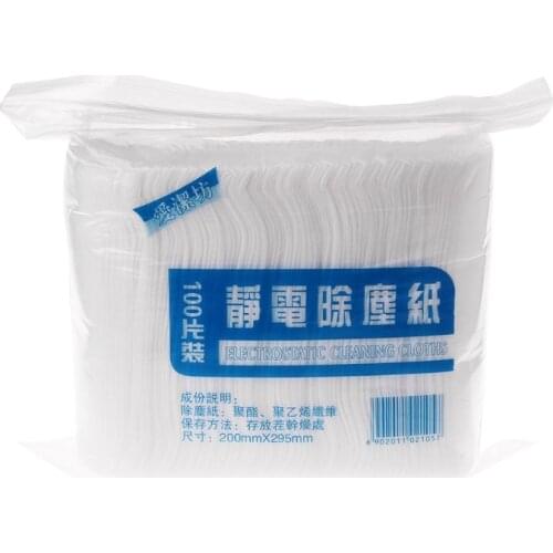 100pcs/bag Disposable Electrostatic Dust Removal Mop Paper Home Kitchen Bathroom Dropship