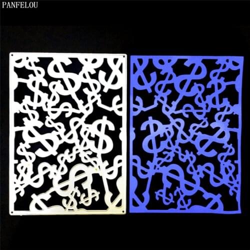 PANFELOU The dollar sign paper die cutting dies metal craft Scrapbooking/DIY Easter wedding Embossing mould cards