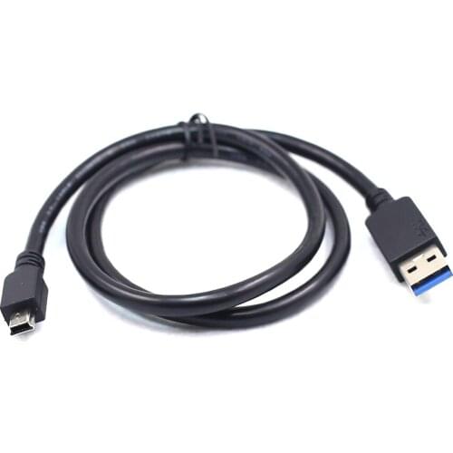 Pingle 70cm USB 3.0 Type A Male to Mini 10 Pin Type B Male Data Cable Dual Shielding Super Speed