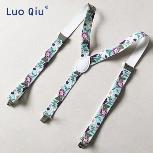 New arrival Boom 2.5cm Wide Fashion letter Pattern Suspender Men`s Unisex Clip-on Braces Elastic Slim Y-Back Suspenders