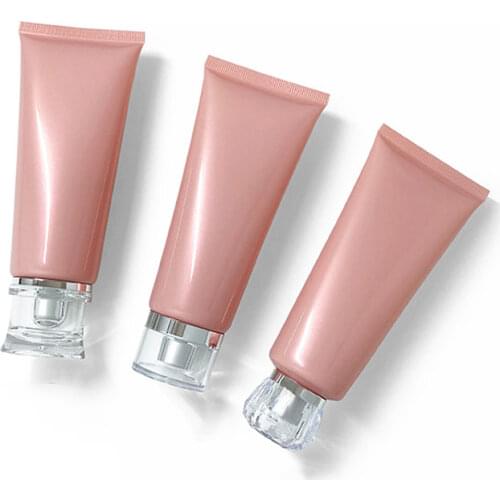 Pink Sunscreen Cream Tube Empty Glossy Lotion Sample Hose Exquisite Packaging Containers Plastic Soft Tubes 100ml 50pcs/lot