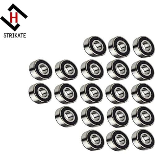 100pcs Low Noise Motor Dedicated 608 2RS Skateboard Bearing Roller Skating Fingertip Gyro Special Bearing ABEC 9 black bearing