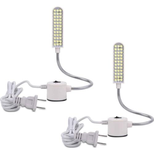 ICOCO 220-250V 30 LEDs Sewing Machine Light Gooseneck Lamp with Magnetic Base Home Working Light Lamp Sewing Machine Accessories