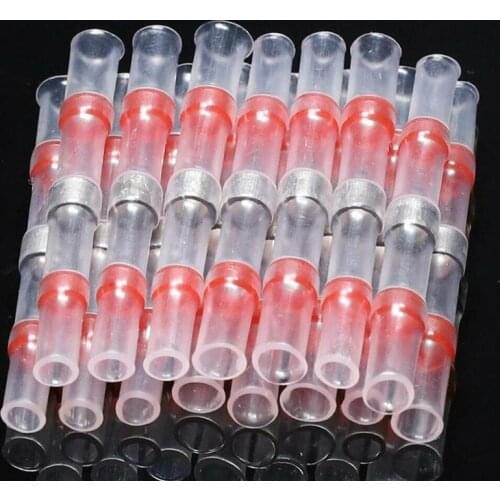 50PCS Heat Shrink Soldering Sleeve Terminals Insulated Waterproof Butt Connectors Kit Electrical Wire Soldered Terminals