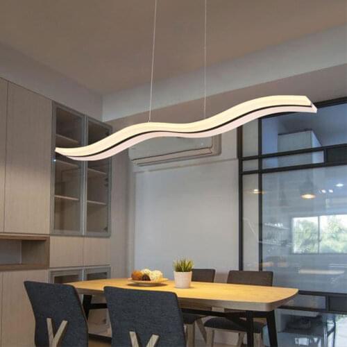 Creative Wave Pendant Light Home Acrylic Hanging Lamp For Living room Dining room Kitchen Modern LED Restaurant Chandeliers Lamp