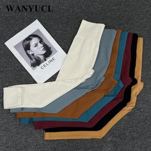 WANYUCL Womens Seamless Fitness Leggings Female High Waist Running Sports Leggings Sportswear Gym Yoga Sport Fitness Pants