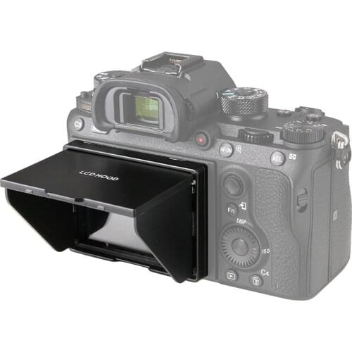 LCD Screen Protector Glass with Pop-up sun Shade lcd Hood Shield for SONY A7 a7M2 a7m3 A9 a7s a7r2 a7rm3 Camera