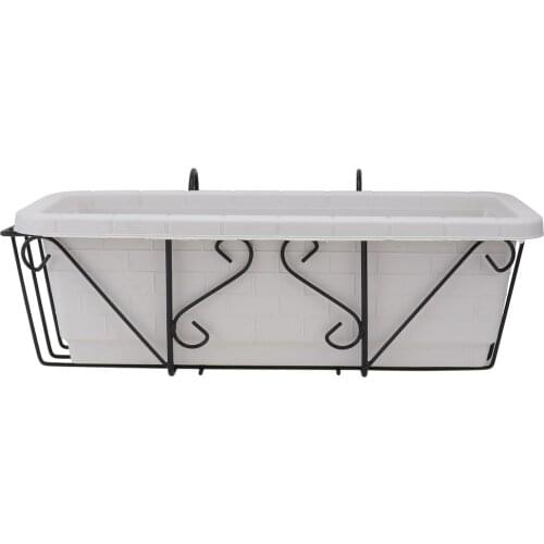 1 Set Hanging Shelf Basket Railing Flowerpot Stand Balcony Planter Holder