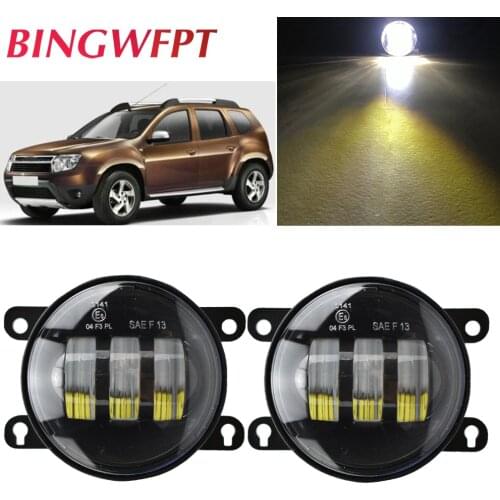 1Pair For Renault Duster Koleos Megane Fog Light For Dacia Duster Logan 2004-2015 Car 12V LED Fog Light