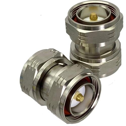 1pce 7/16 DIN male to 7/16 male L29 plug in series RF adapter connector M/M